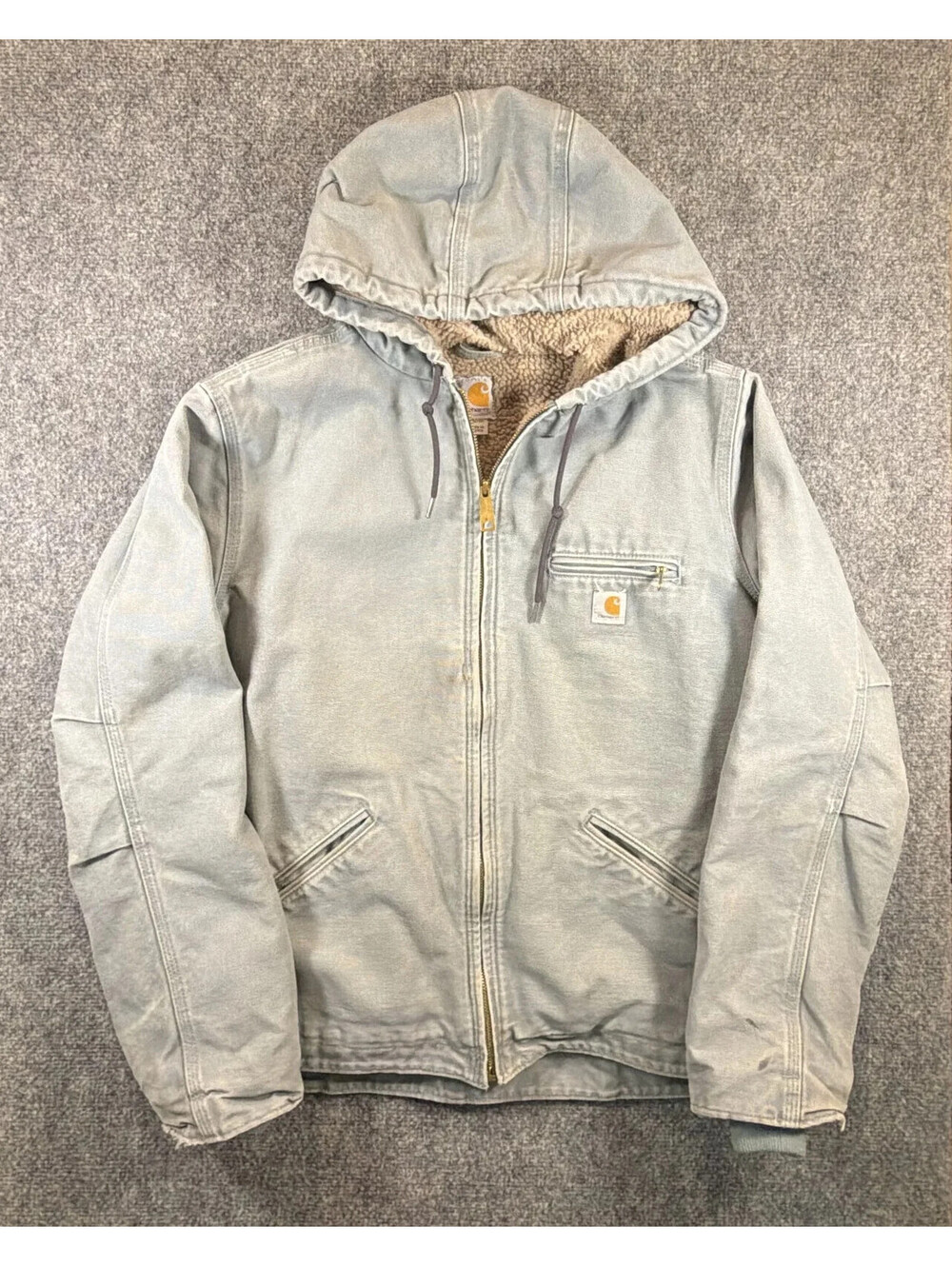 Carhartt WJ141 Sherpa Lined Hooded Duck Jacket